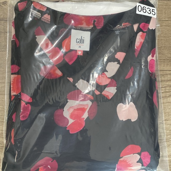 2pc CAbi 5523/5513 Petal Blouse and Mini Skirt Set Black  Pink Floral Sz Medium - Picture 17 of 17